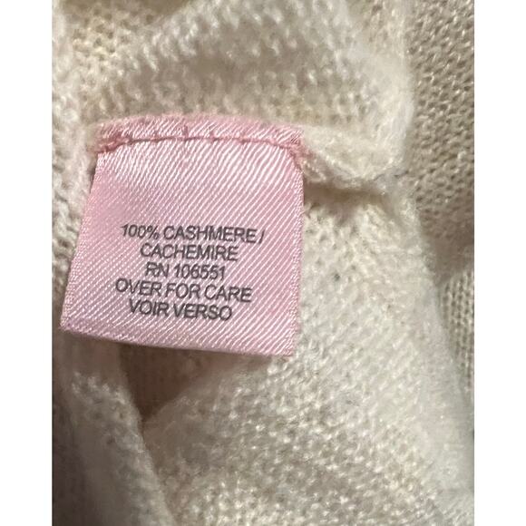 Calypso St. Barth Cashmere Tassel Pullover Ivory Long Sleeve Pocket Sweater L - Picture 7 of 10